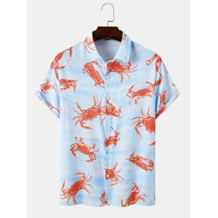 Sky-Blue printed shirt for Men