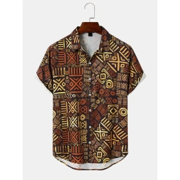 Light Brown Printed Shirt