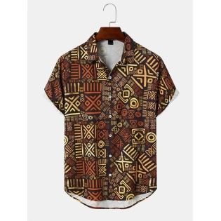 Light Brown Printed Shirt