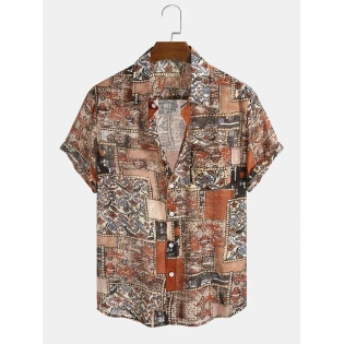 Latest Brown Printed Shirt For Men