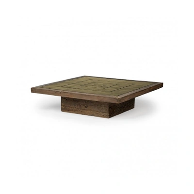 Square Solid Wood Table And Base Coffee Table