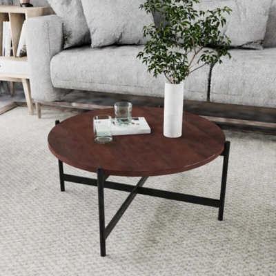 Round Solid Wood Coffee Table