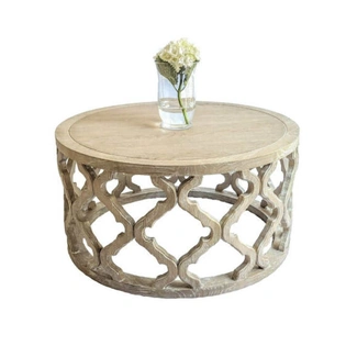 Round Sheesham Wood Coffee Table