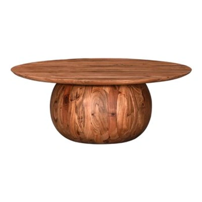 Drum Style Mango Wood Coffee Table