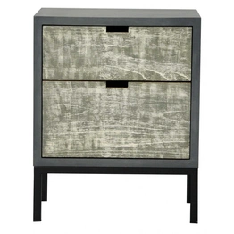 Gray W Distressed Gray MDF Wood Iron Accent Cabinet With Drawer