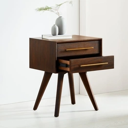 Solid Wood End Table with Drawer