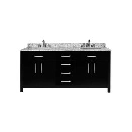 Verde Black 60 Inch Double Sink Vanity