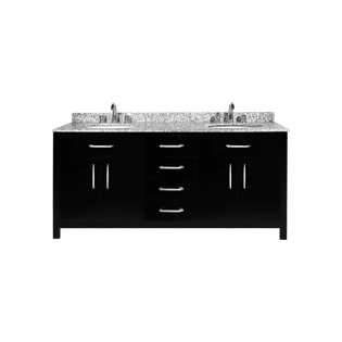 Verde Black 72 Inch Double Sink Vanity Set