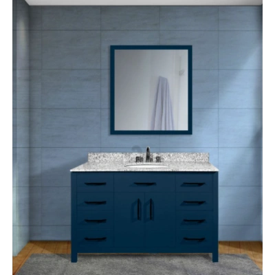 Verde Navy Blue 48 Inch Makeup Vanity