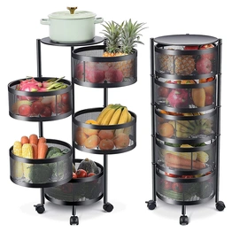 Kitchking Rotating Trolley Round 5 Tier