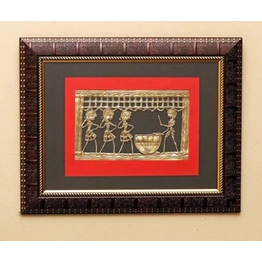 Brass Wall Frame with Dokrah Art