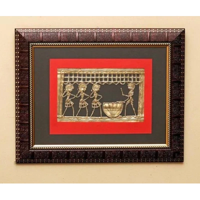 Brass Wall Frame with Dokrah Art