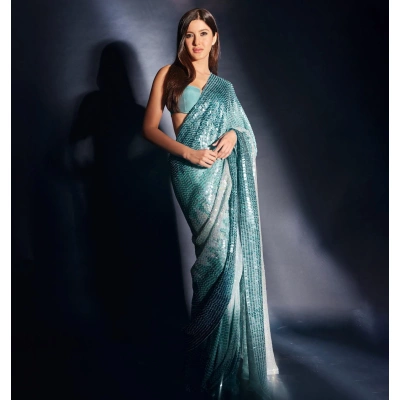 Digital Printed Georgette Saree in budget for party wear for women