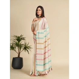 Chinnon with Embroidery saree for girls and women