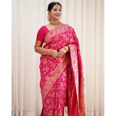 Soft Lichi Silk Cloth, Beautiful Rich Pallu & Jacquard Work on All Over the Saree for women