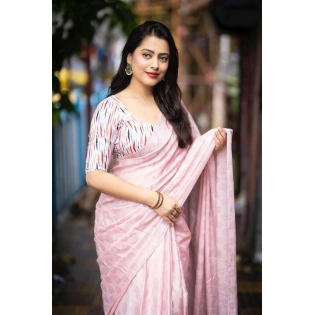 Pink Woven Tilak Design & Elegant Cotton Tassels festival saree with primium quality for women and girl with latest trend of fashion