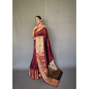 Banarsi handloom saree rich pallu and indian cultural saree wear for womena and ladies