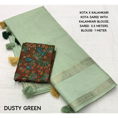 Shree Nakoda Mills Soft Kota Doria fabric Indian Pattu saree with zari for women and Girls in Best price