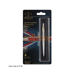 Parker Jotter London Stainless Steel Gold Trim Ball Pen