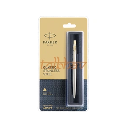 Parker Classic Stainless Steel Gold Trim Ball Pen