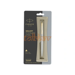 Parker Galaxy Stainless Steel Gold Trim Ball Pen