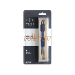 Parker Vector Standard Chrome Trim Ball Pen Blue