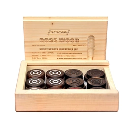 SISCAA Rosewood Carrom Coin Set (7mm Thickness) - Premium Quality Carrom Pieces