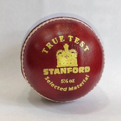 SF Truetest 4 piece Leather Cricket Ball (Red,pack of 1)