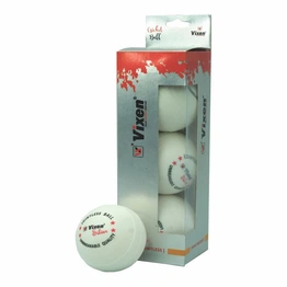 Vixen Plastic Unbreakable Cricket Ball (White) - Pack of 3 Standard Size