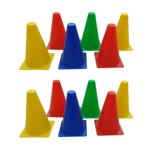 Aashray 6 Inch Football Training Agility Cone Marker | Safety Traffic Marker | Soccer Cones, Saucer Cone, Baseball Practice Agility Markers Cones | 6 Inch Pack of 6 | Multicolor |