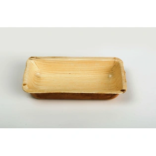 5.5 inch rectangle deep bowl areca palm leaf used in hotels and kitchen