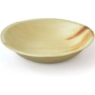 Biodegradable round Wooden/Bamboo deep bowls 6 inch Palm Leaf In Different Size