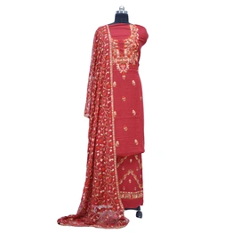 THREADWORK RAYON SALWAR SUITS (# P104 - MEHROON )