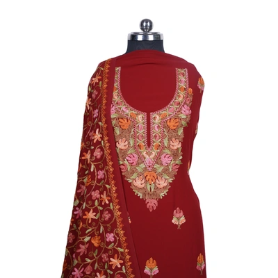 THREADWORK GEORGETTE SALWAR SUITS (#GEORGETTE-MEHROON)