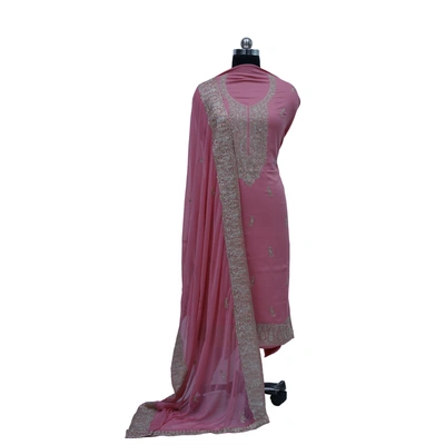 THREADWORK RAYON SALWAR SUITS(# Z302 - PINK)