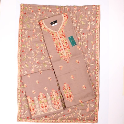 THREADWORK RAYON SALWAR SUITS (# P102-BEIGE )