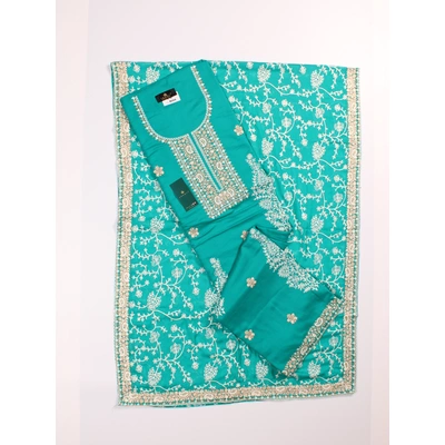 THREADWORK RAYON SALWAR SUITS (#N204-BLUE)