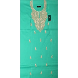 CASMIR Women Pashmina Kashmiri TILLA/ZARI Embroidery WORK SALWAR SUIT( #J501 -SEA GREEN)