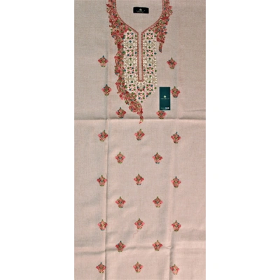 CASMIR Women Pashmina Kashmiri TILLA/ZARI Embroidery WORK SALWAR SUIT(#J601-BEIGE)