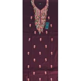 CASMIR Women Pashmina Kashmiri TILLA/ZARI Embroidery WORK SALWAR SUIT(#J602-MAGENTA)