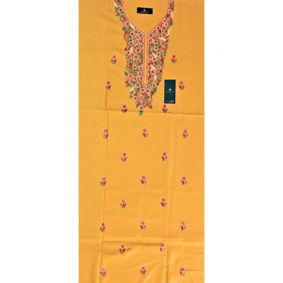 CASMIR Women Pashmina Kashmiri TILLA/ZARI Embroidery WORK SALWAR SUIT(#J602-MUSTARD)