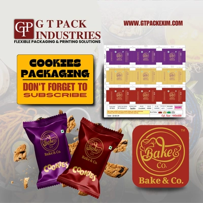 Cookie Packaging Pouch in Printed Food Packaging Material