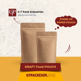 Kraft Paper Stand Up Pouch with Zipper - Eco-Friendly Food Packaging