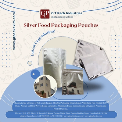 Silver Laminated Food Packaging Pouch