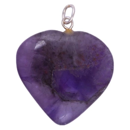 Amethyst Hear Pandent for Reiki Healing and Crystal Healing,Traditional Astrological Pandent for Women and Mens for Chakra Healing | Lucky Charm Positive Vibes Energy(PRI_26)