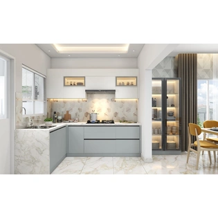 A Luxurious L-Shaped Kitchen Design