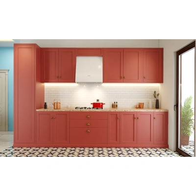 A Bright And Pretty Kitchen Design In Rose Gold