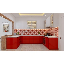 A Vibrant, Bold Kitchen Design In Red And White