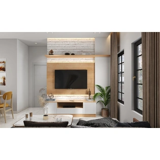 A Living Room With A Compact TV Unit