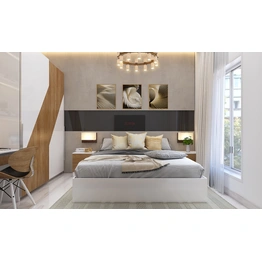 A Luxury Bedroom With A Wall-Mounted Study Unit